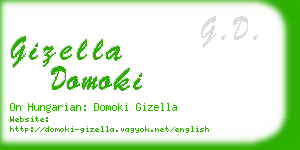 gizella domoki business card